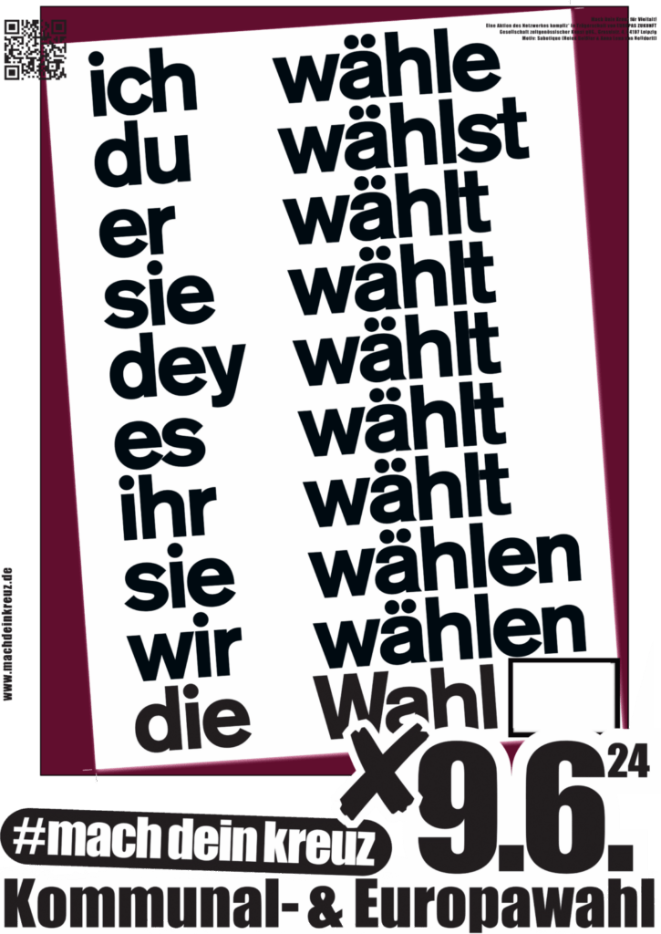 2024 A1 Plakat machdeinkreuz Sabotique