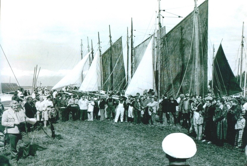 Zeesbootsregatta 4.9.1976 Eroeffnung durch Buergermeister Freese Archiv K. Frank
